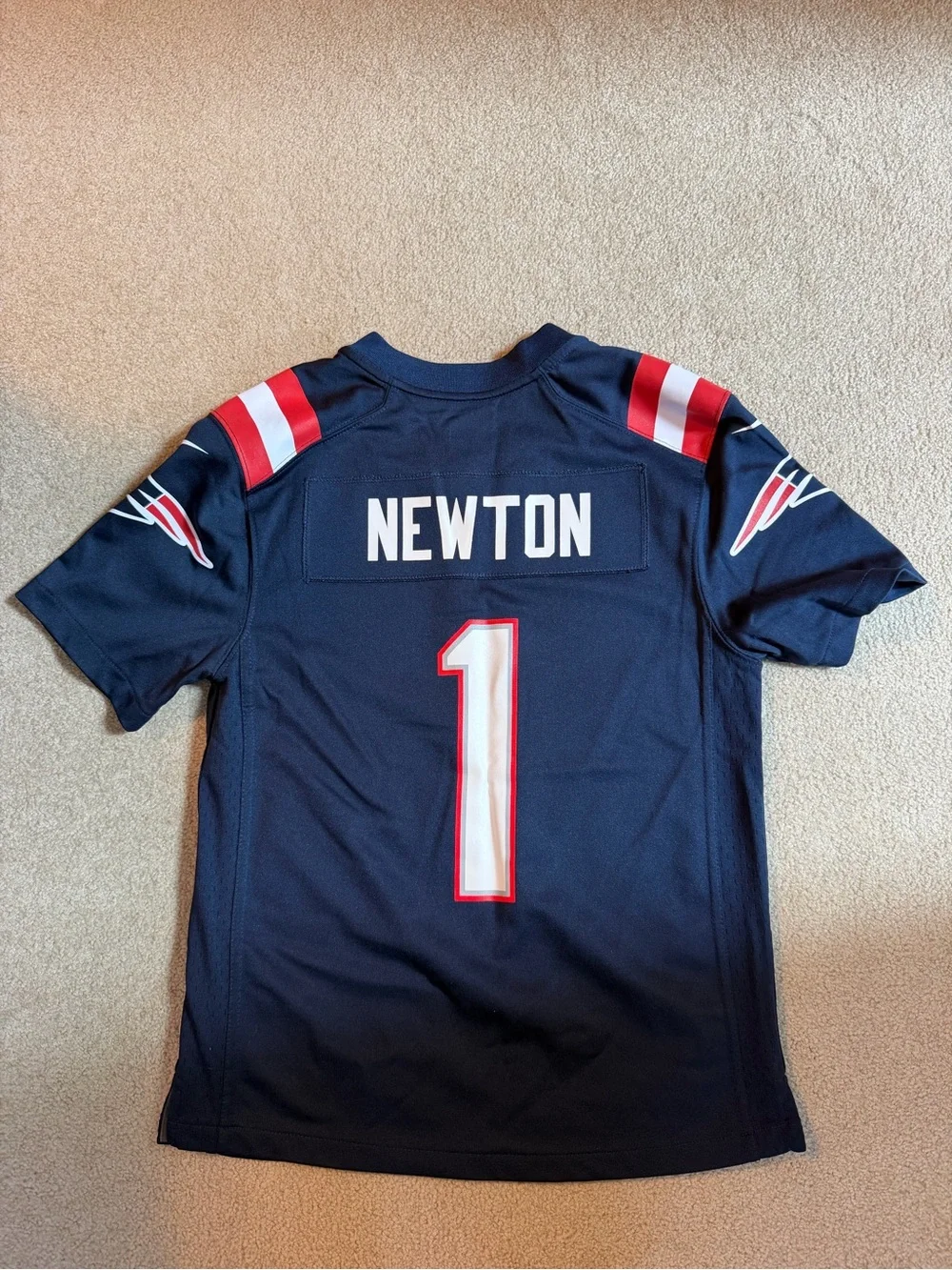Nike Kids Navy Football Jersey with White and Red Accents